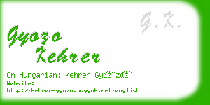 gyozo kehrer business card